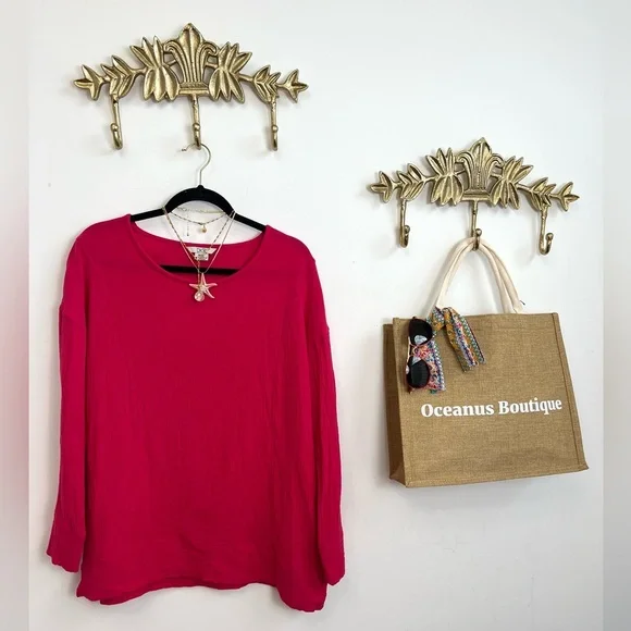 100% Cotton waffle fushia pink long sleeve m
Ptp 20” - Picture 2 of 4